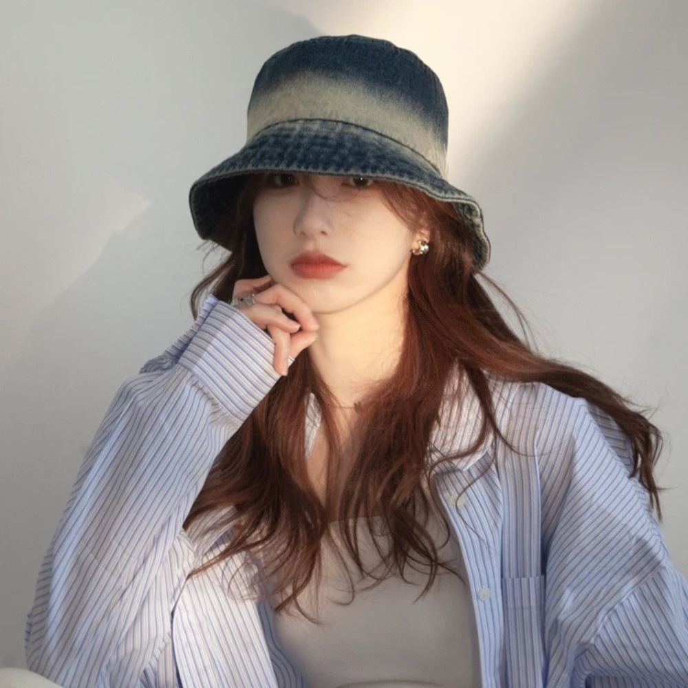 Celine Triomphe Gradient Denim Bucket Hat